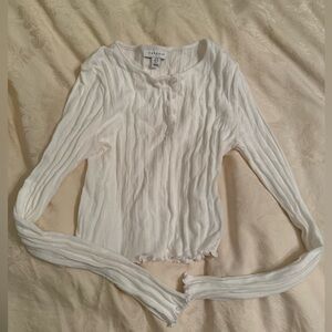 White Longsleeve Topshop shirt size 6